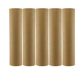 5 cardboard tubes
